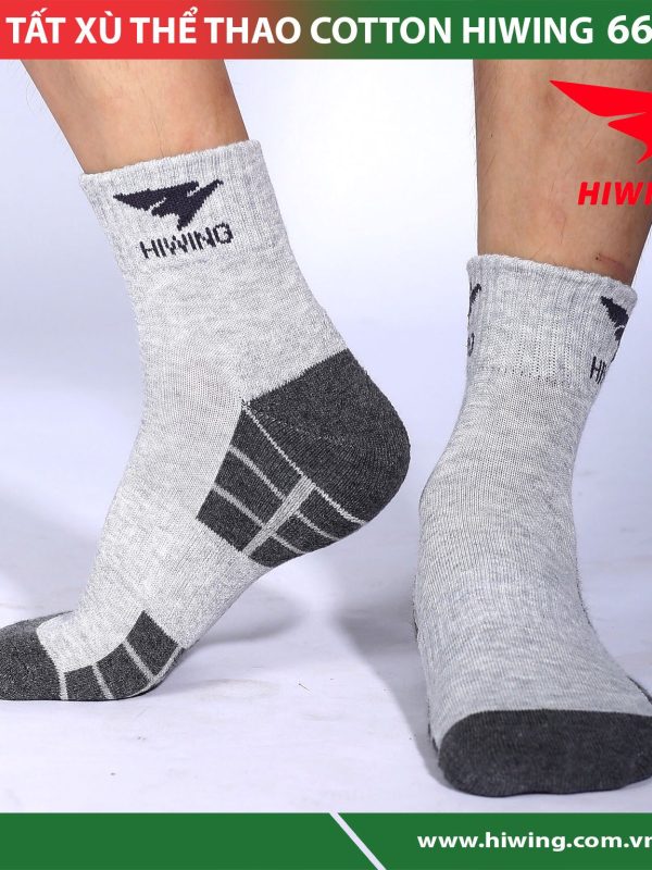 Tất thể thao Hiwing 66 màu Xám