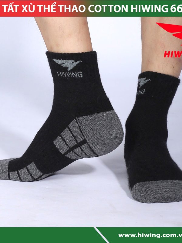 Tất thể thao Hiwing 66 màu Đen