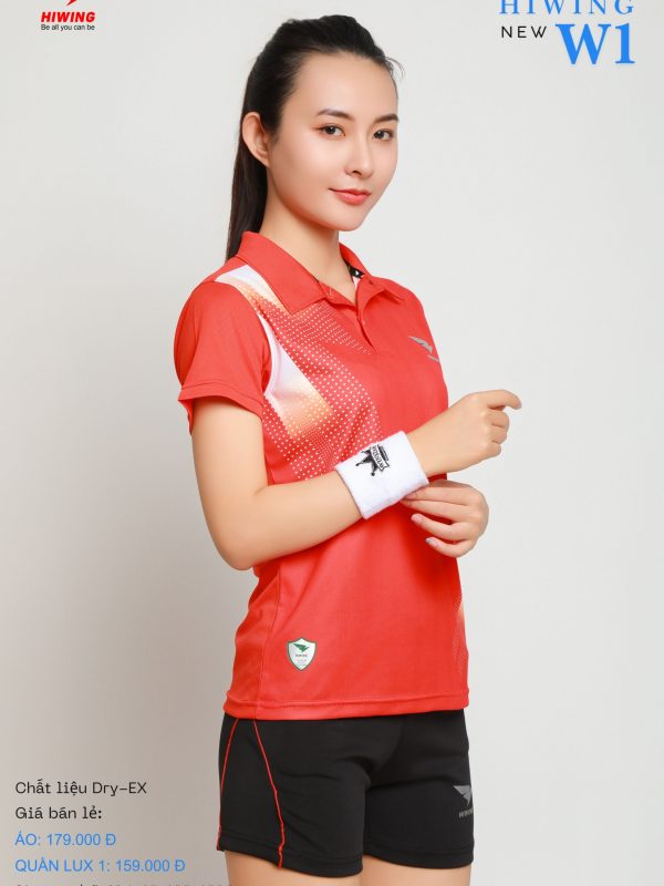 Alternative view of Áo bóng chuyền, áo cầu lông Nữ Hiwing W1 màu Đỏ