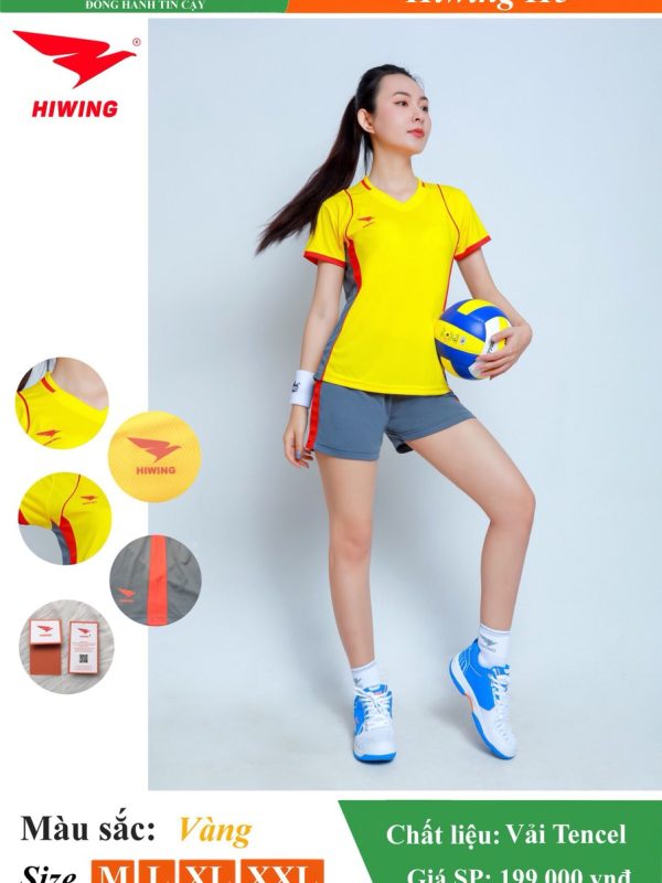 Áo bóng chuyền Nữ Hiwing H5 màu Vàng