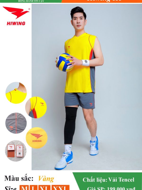 Áo bóng chuyền Nam Hiwing H5 màu Vàng