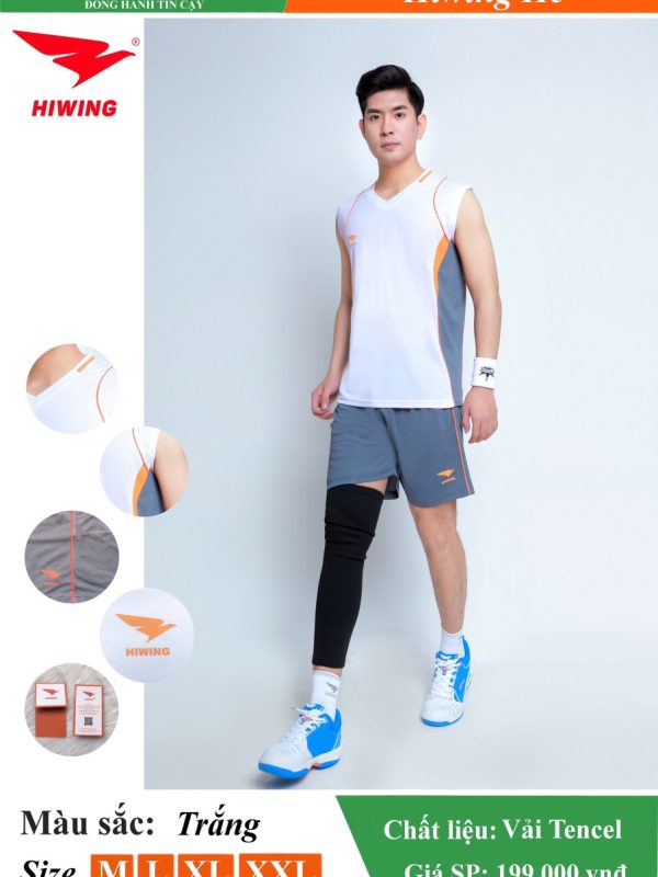 Áo bóng chuyền Nam Hiwing H5 màu Trắng
