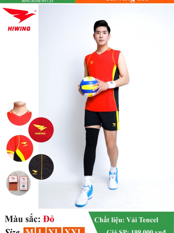 Áo bóng chuyền Nam Hiwing H5 màu Đỏ