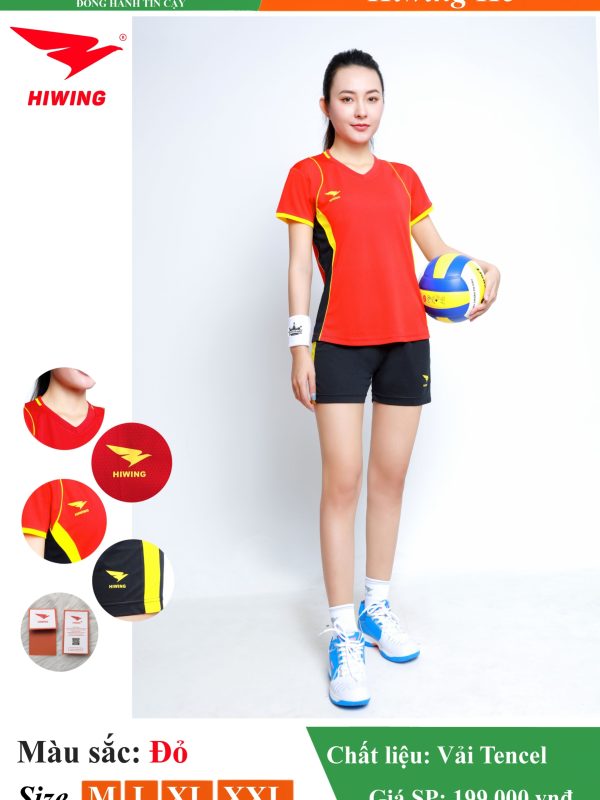 Áo bóng chuyền Nữ Hiwing H5 màu Đỏ