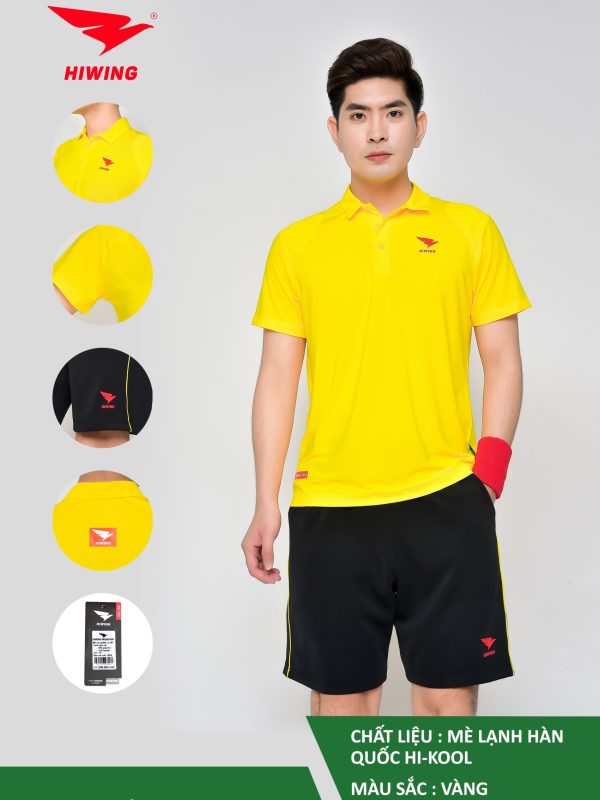 Áo cầu lông Nam Hiwing Lux 1 màu Vàng