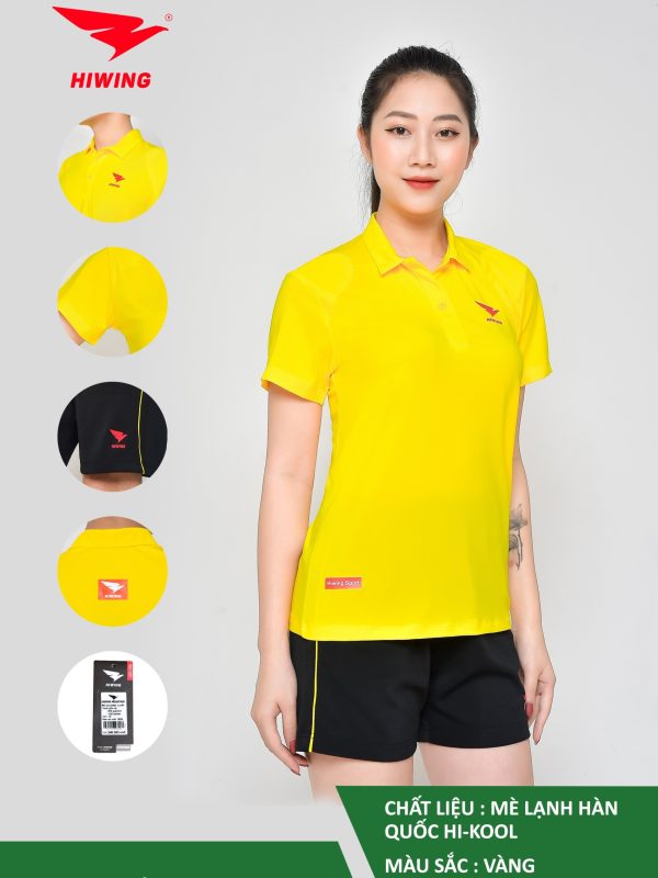 Áo cầu lông Nữ Hiwing Lux 1 màu Vàng