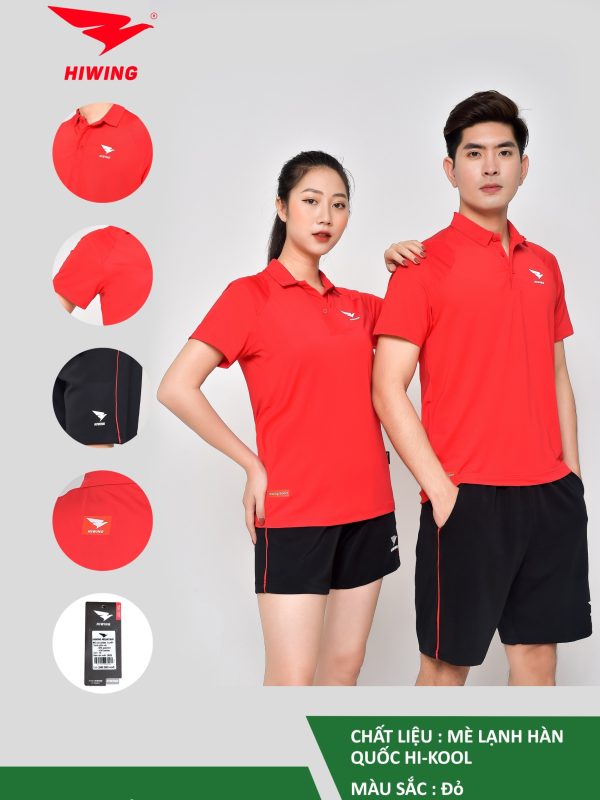 Áo cầu lông Nữ Hiwing Lux 1 màu Đỏ