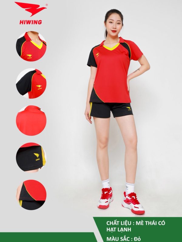Áo bóng chuyền Nữ Hiwing H6 màu Đỏ