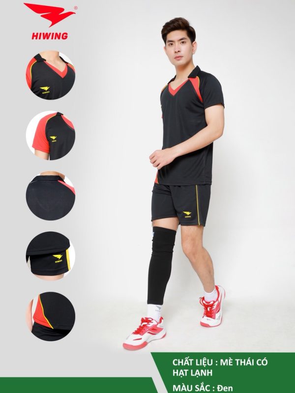 Áo bóng chuyền Nam Hiwing H6 màu Đen
