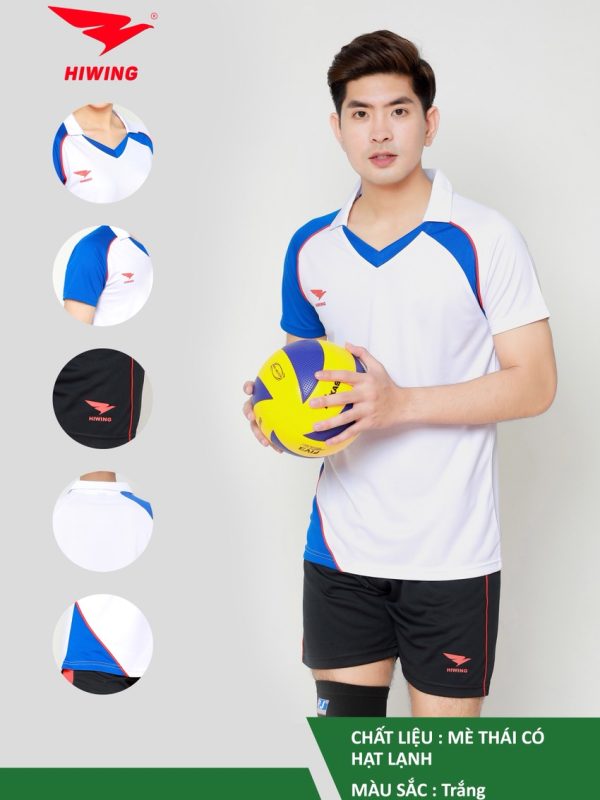 Áo bóng chuyền Nam Hiwing H6 màu Trắng