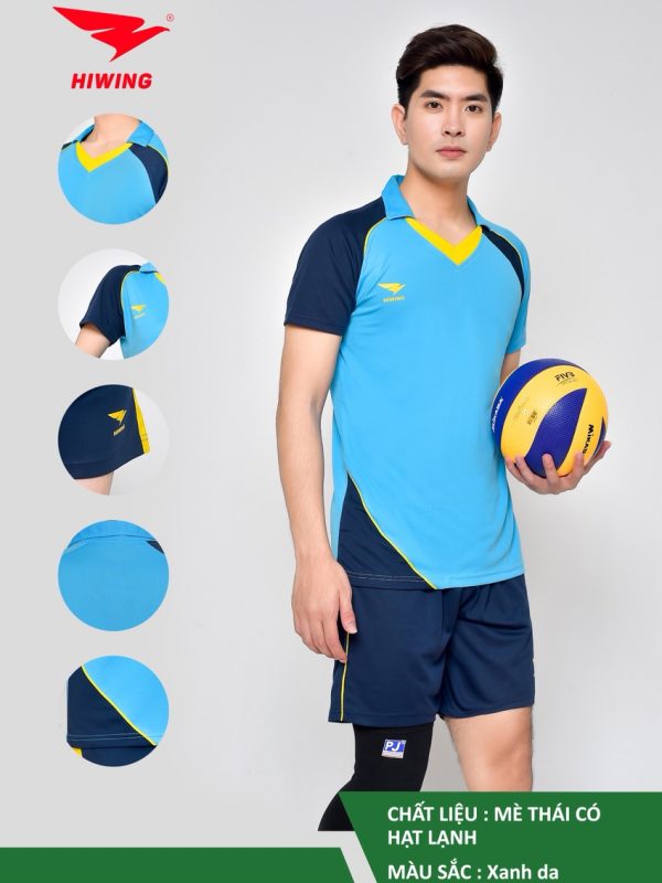 Áo bóng chuyền Nam Hiwing H6 màu Xanh Da
