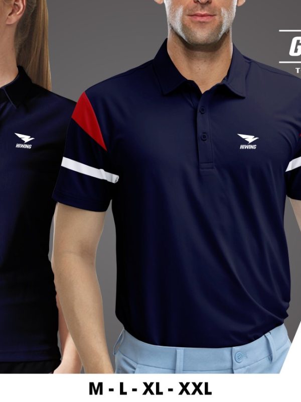 Áo thể thao Polo Nam Hiwing Lux 2 màu Đen
