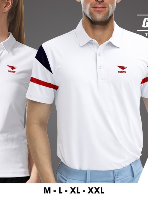 Áo thể thao Polo Nam Hiwing Lux 2 màu Trắng