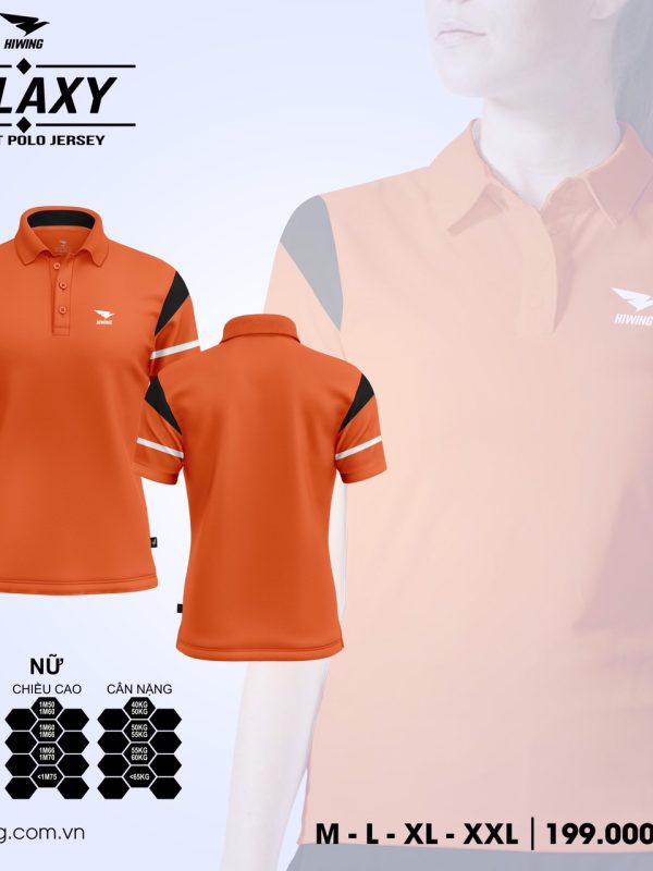 Áo thể thao Polo Nữ Hiwing Lux 2 màu Cam