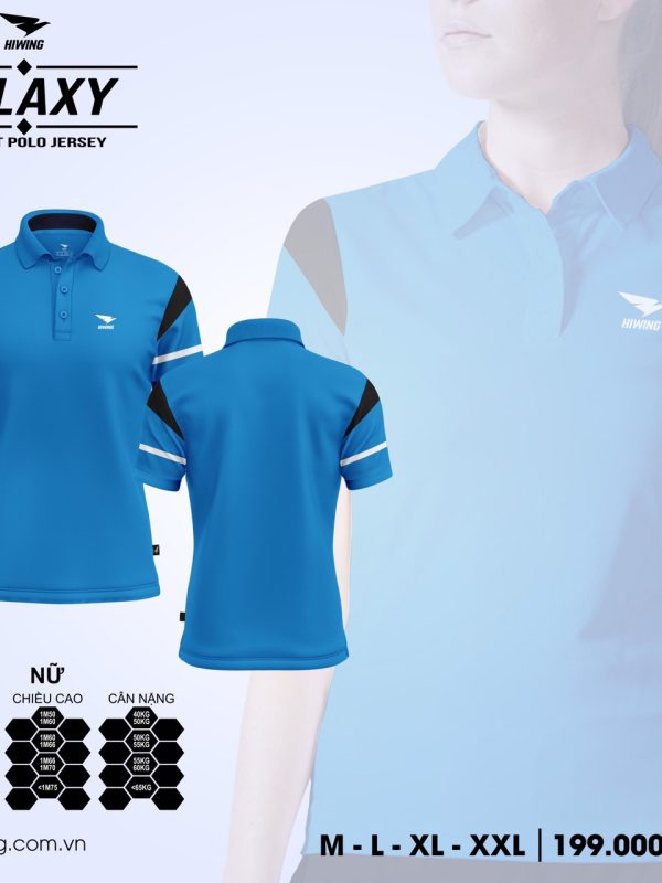 Áo thể thao Polo Nữ Hiwing Lux 2 màu Xanh