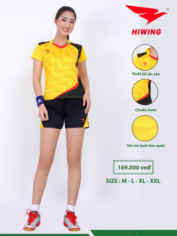 Alternative view of Áo bóng chuyền, áo cầu lông Nam Hiwing H7 màu Vàng
