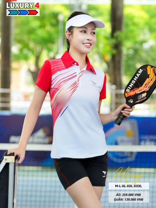 Alternative view of Áo bóng chuyền cầu lông pickleball nam HIWING LUX 4 màu đỏ