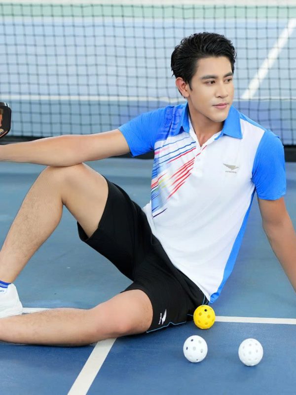 Alternative view of Áo bóng chuyền cầu lông pickleball nam HIWING LUX 4 màu xanh