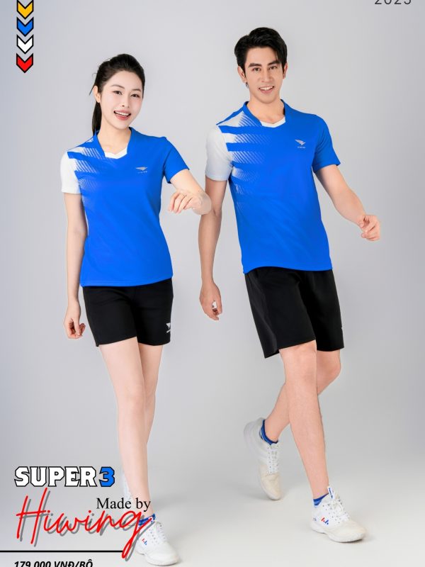 Alternative view of Áo Bóng Chuyền Pickleball Cầu Lông Hiwing Super 3 Nam Màu Xanh New 2025