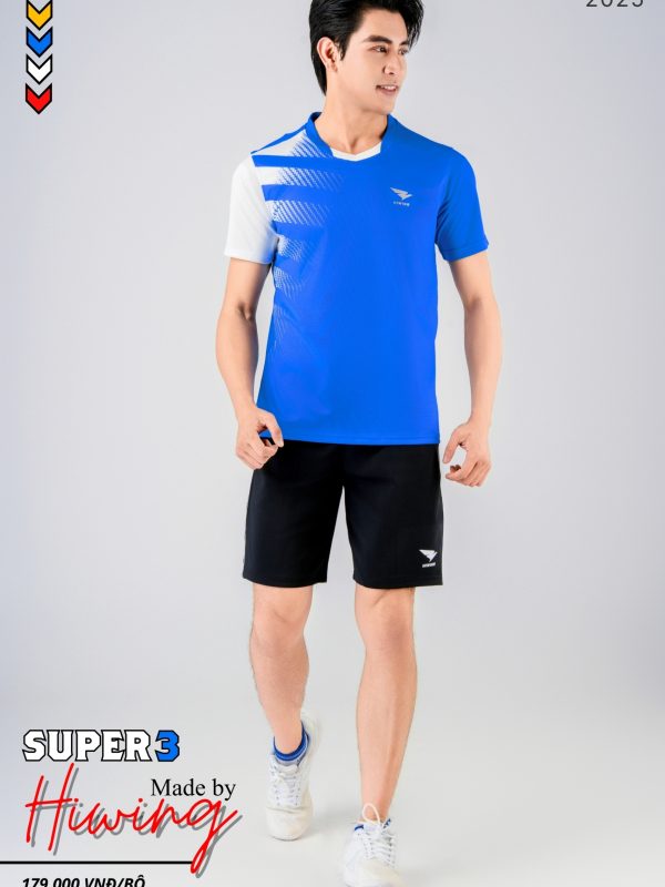 Áo Bóng Chuyền Pickleball Cầu Lông Hiwing Super 3 Nam Màu Xanh New 2025