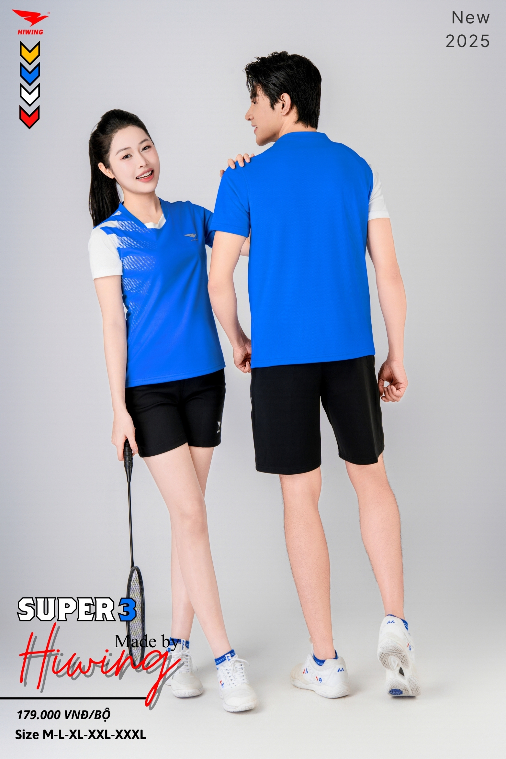 Alternative view of Áo Bóng Chuyền Pickleball Cầu Lông Hiwing Super 3 Nữ Màu Xanh New 2025