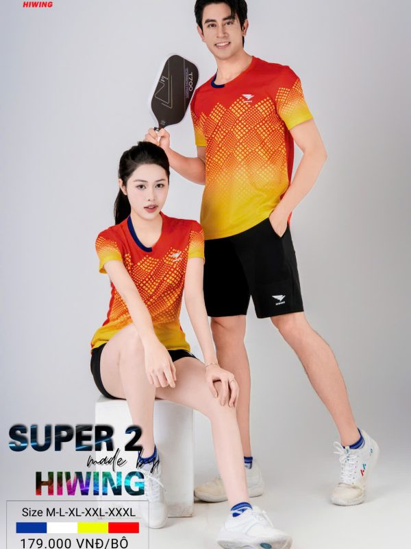 Alternative view of Áo Bóng Chuyền Pickleball Cầu Lông Hiwing Super 2 Nam Màu Đỏ New 2025
