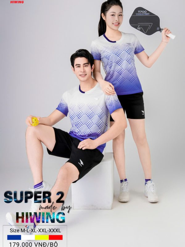 Alternative view of Áo Bóng Chuyền Pickleball Cầu Lông Hiwing Super 2 Nam Màu Trắng New 2025