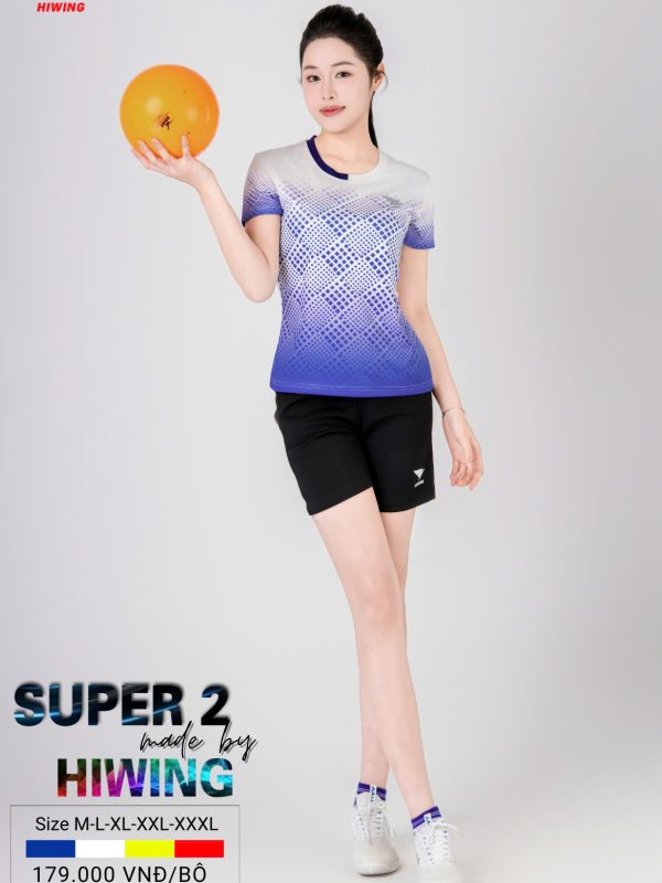 Áo Bóng Chuyền Pickleball Cầu Lông Hiwing Super 2 Nữ Màu Trắng New 2025