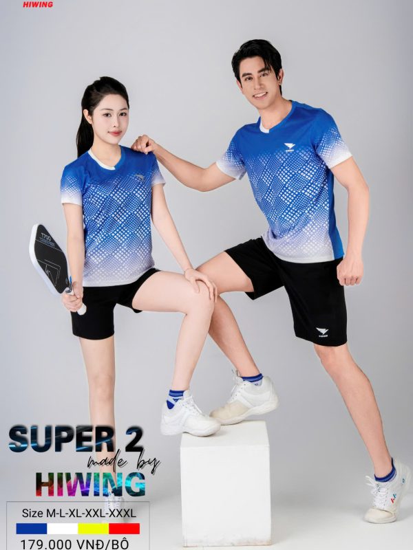 Alternative view of Áo Bóng Chuyền Pickleball Cầu Lông Hiwing Super 2 Nam Màu Xanh New 2025