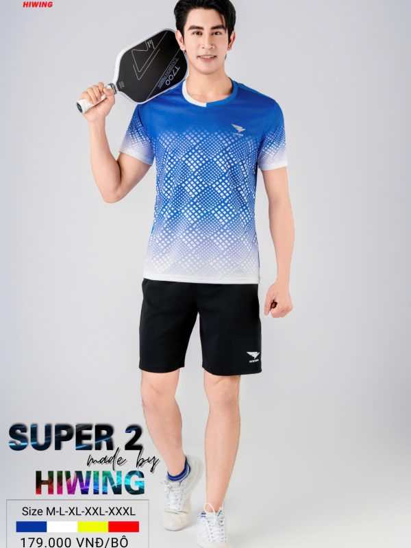 Áo Bóng Chuyền Pickleball Cầu Lông Hiwing Super 2 Nam Màu Xanh New 2025