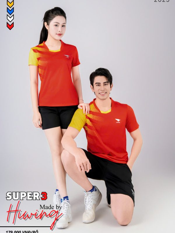 Alternative view of Áo Bóng Chuyền Pickleball Cầu Lông Hiwing Super 3 Nữ Màu Đỏ New 2025