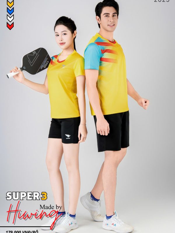 Alternative view of Áo Bóng Chuyền Pickleball Cầu Lông Hiwing Super 3 Nam Màu Vàng New 2025