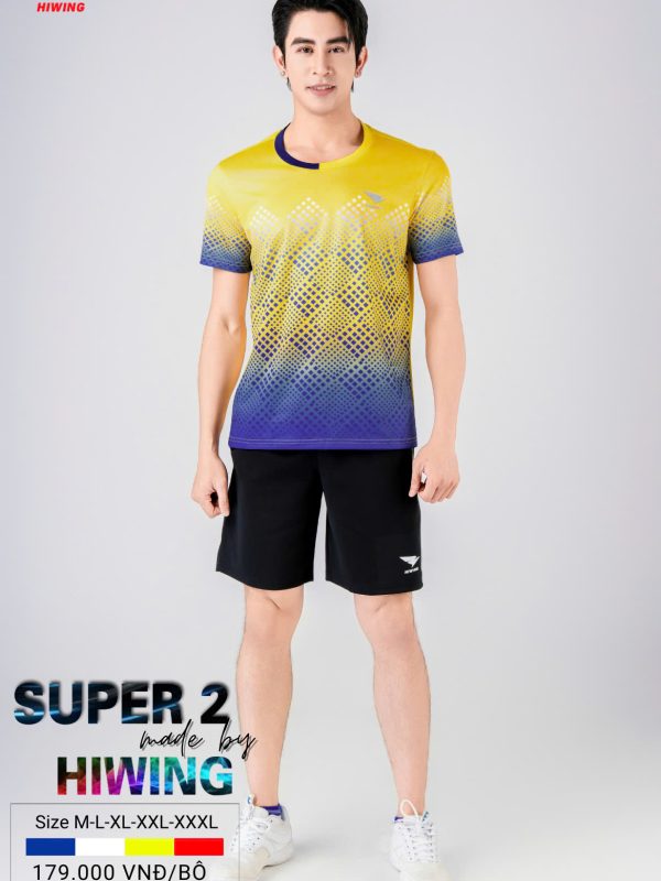 Áo Bóng Chuyền Pickleball Cầu Lông Hiwing Super 2 Nam Màu Vàng New 2025