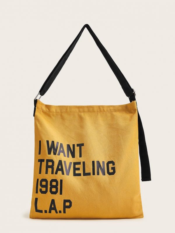 Alternative view of Crossbody Lá Thư Màu Vàng Casual
