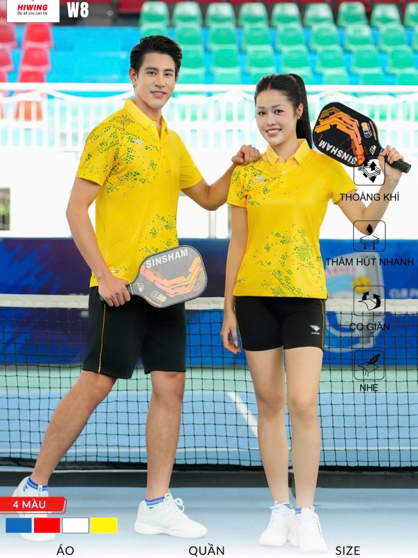 Alternative view of Áo Cầu Lông , Pickleball Hiwing W8 Nam - Màu Vàng