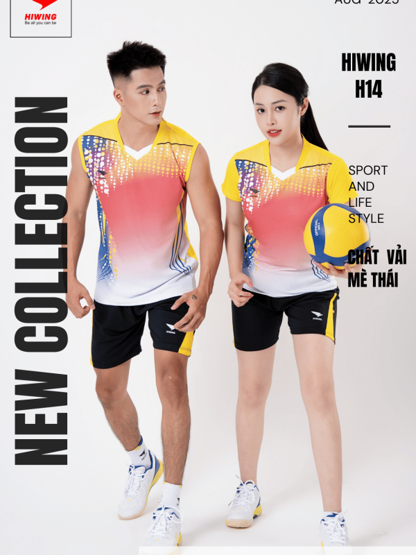 Alternative view of Áo Bóng Chuyền ,Pickleball Hiwing H14 Nữ- Màu Vàng