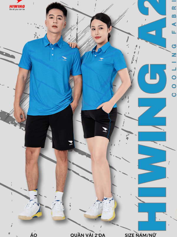 Alternative view of Áo Cầu Lông , Pickleball Hiwing A2 Nam - Màu Xanh Da