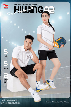 Alternative view of Áo Cầu Lông , Pickleball Hiwing A2 Nam - Màu Trắng