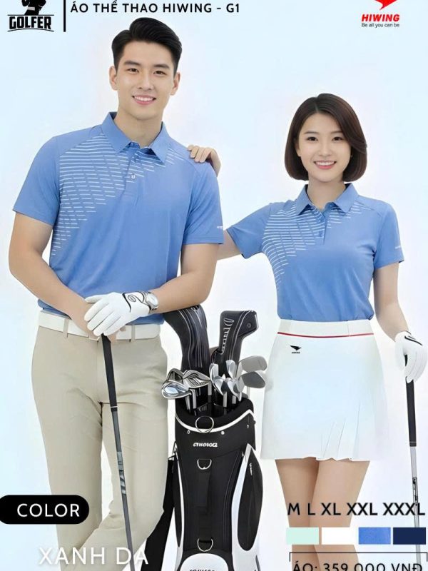 Alternative view of Áo Thể Thao Golf , Pickleball Cao Cấp Hiwing G1 Nữ Màu Xanh Da
