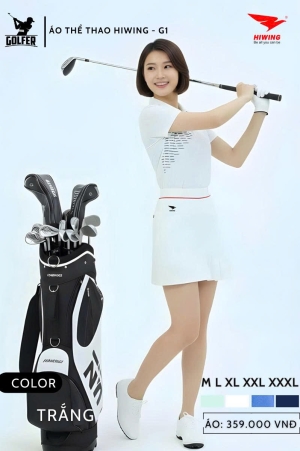 Alternative view of Áo Thể Thao Golf , Pickleball Cao Cấp Hiwing G1 Nữ Màu Trắng