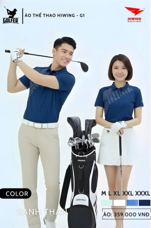 Alternative view of Áo Thể Thao Golf , Pickleball Cao Cấp Hiwing G1 Nữ Màu Xanh Than
