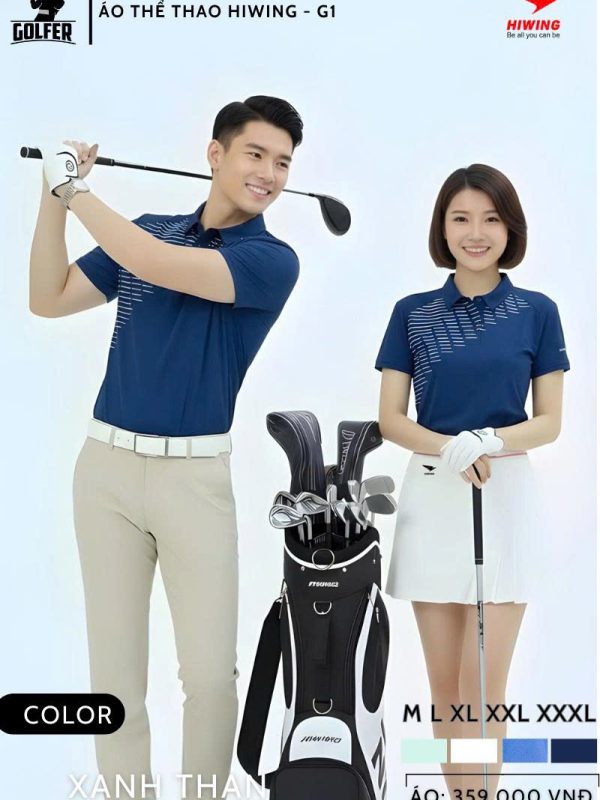 Alternative view of Áo Thể Thao Golf , Pickleball Cao Cấp Hiwing G1 Nữ Màu Xanh Than