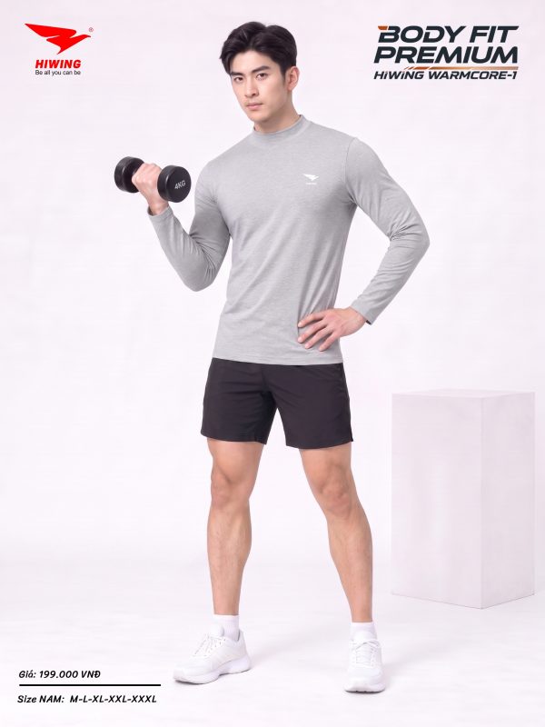 Áo Body Cao Cấp HIWING WARMCORE-1 Giữ Nhiệt, Co Giãn 4 Chiều, Chống Nhăn Màu Xám