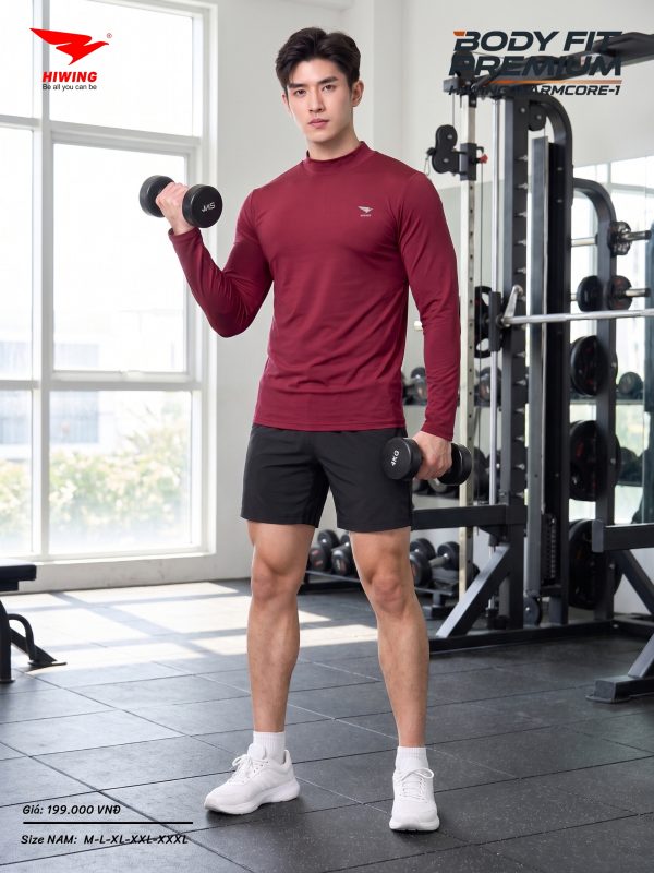 Áo Body Cao Cấp HIWING WARMCORE-1 Giữ Nhiệt, Co Giãn 4 Chiều, Chống Nhăn Màu Đỏ