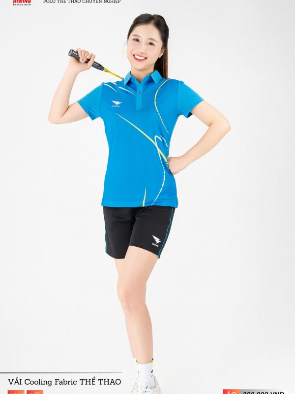 Áo Pickleball, Áo Bóng Chuyền Cầu Lông Hiwing A3 Nữ – Màu Xanh