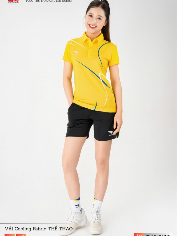 Áo Pickleball, Áo Bóng Chuyền Cầu Lông Hiwing A3 Nữ - Màu Vàng