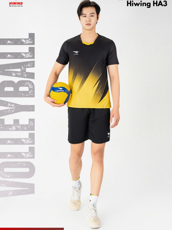 Áo Bóng Chuyền, Áo Pickleball Thể Thao Hiwing HA3 Nam - Màu Đen