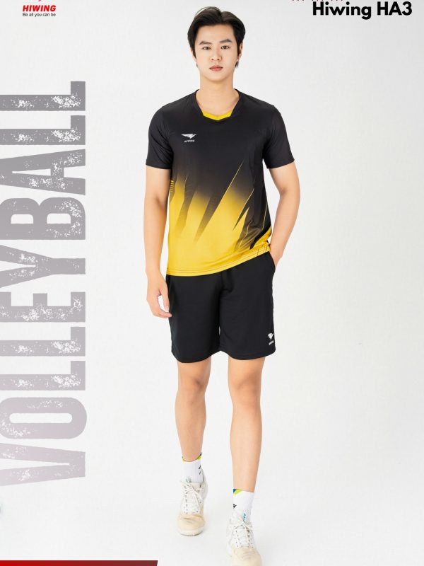 Alternative view of Áo Bóng Chuyền, Áo Pickleball Thể Thao Hiwing HA3 Nam - Màu Đen