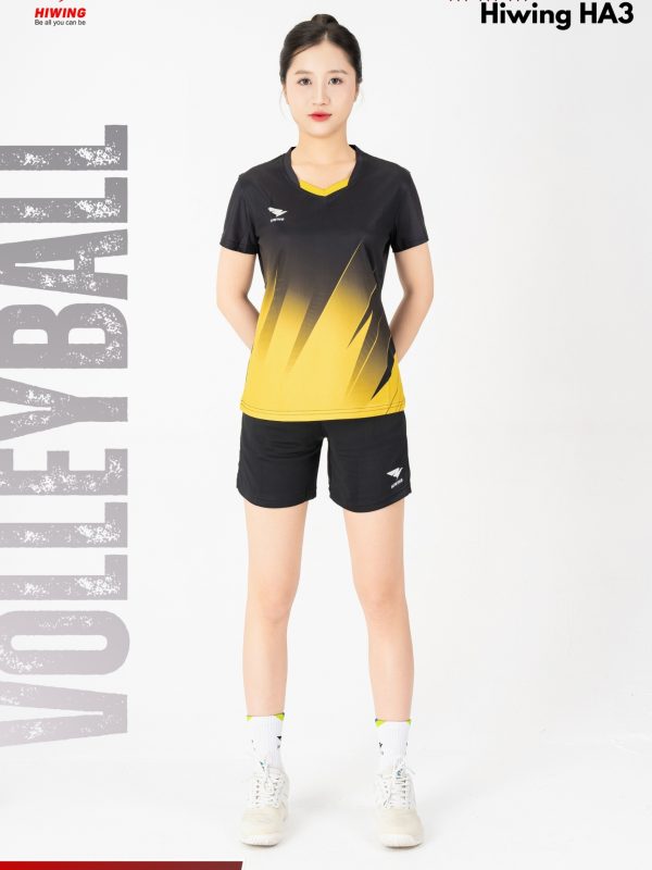 Áo Bóng Chuyền, Áo Pickleball Thể Thao Hiwing HA3 Nữ - Màu Đen
