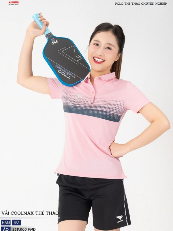 Áo Polo Thể Thao Golf , Pickleball Cao Cấp Hiwing G2 Nữ Màu Hồng Phấn